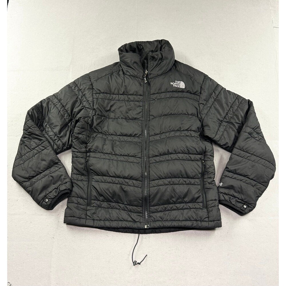 The North Face 550 Down Jacket Mens Medium Black Puffer Full Zip Coat Gorp